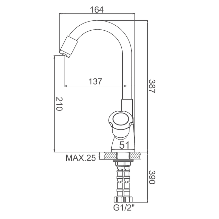 Cмеситель для кухни Accoona A4883T, двухрычажный, с силиконовым изливом, силумин, серый/хром
