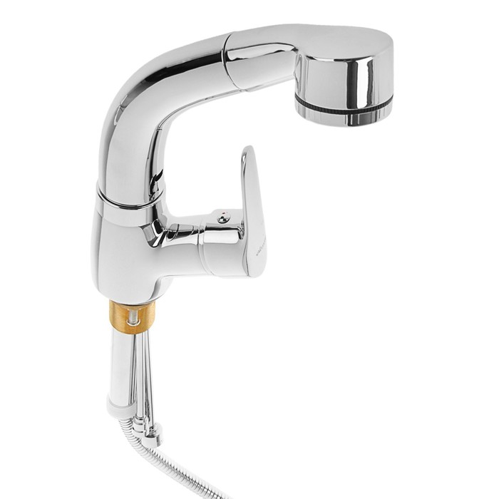 Cмеситель для кухни Accoona A9590, однорычажный, с выдвижной лейкой, латунь, хром