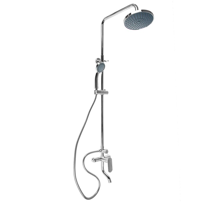 Штанга со смесителем Accoona A8354, с тропическим душем, латунь, хром