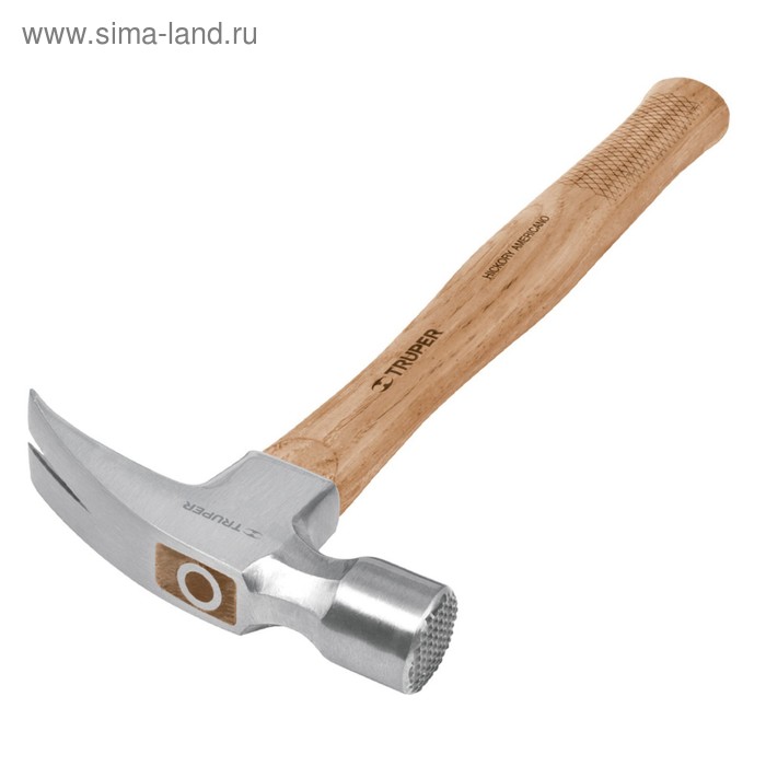 Молоток-гвоздодер TRUPER MOR-20F,  с рифленым бойком, деревянная ручка, 0.5 кг, 40 см
