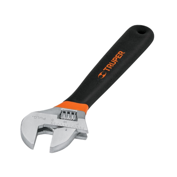 Разводной ключ хромированный TRUPER PET-6X, 150 мм, диаметр захвата 19 мм, кованая сталь
