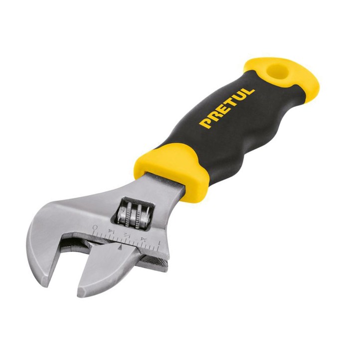 Разводной ключ с короткой ручкой TRUPER PRETUL PECO-6P, 150 мм, диаметр захвата 25 мм