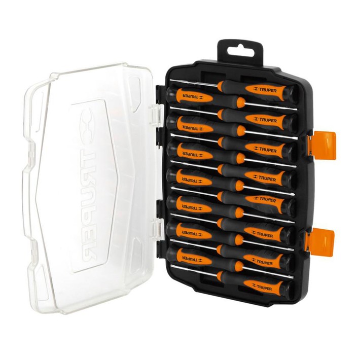 Набор отверток для точных работ TRUPER JOY-15L, прорезиненные, Cr-V, 150 мм, жало 60 мм