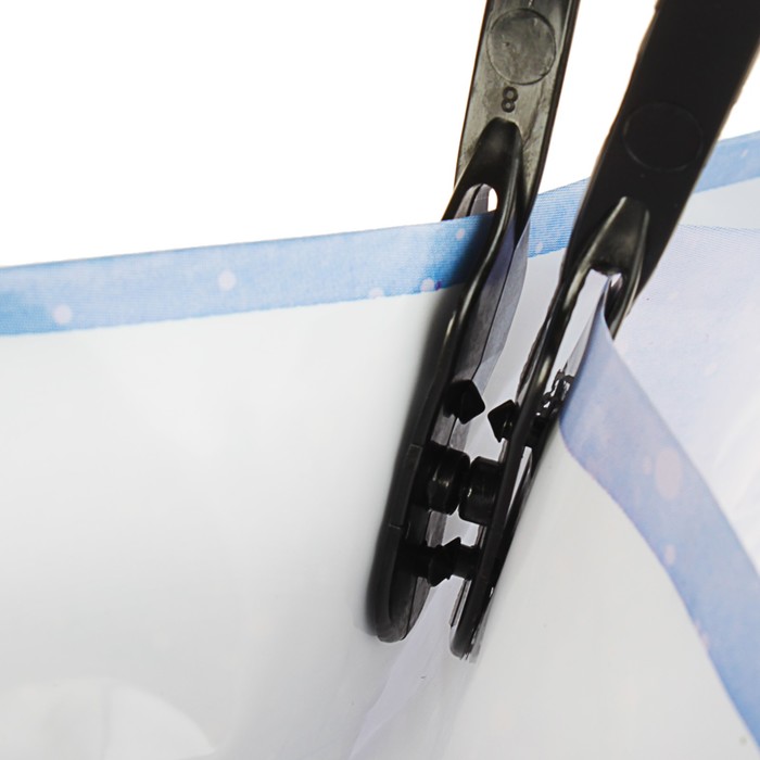 Пакет "Снежное настроение", полиэтиленовый с пластиковой ручкой, 38х36 см, 110 мкм