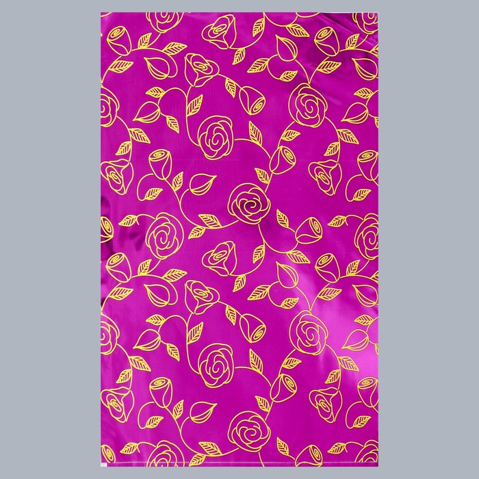 Пакет подарочный "Золотые розы", с клапаном, 25 х 32/5 см