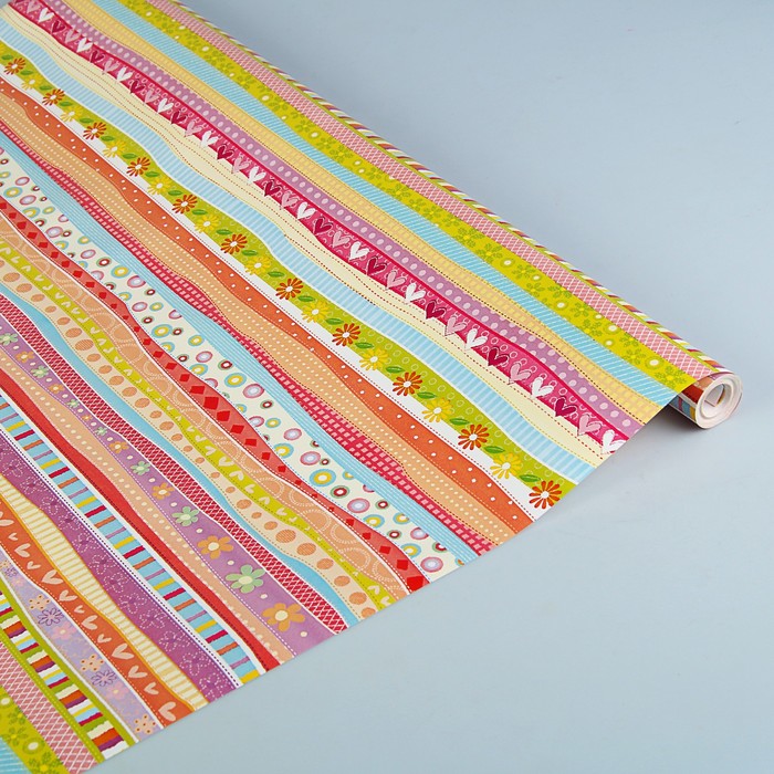 Бумага упаковочная "Лоскутки", 0.685 х 10 м, 80г/м2