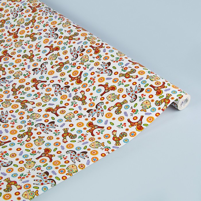 Бумага упаковочная "Свистульки", 0.685 х 10 м, 80г/м2