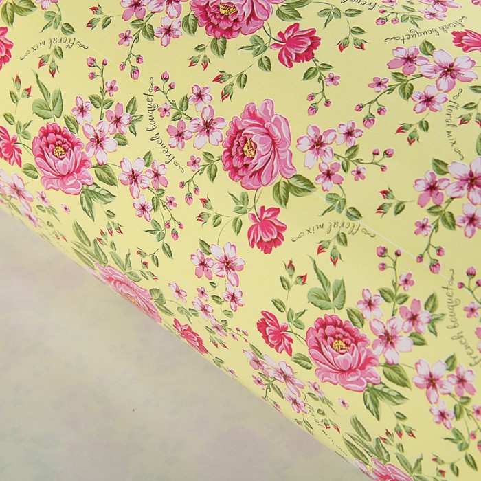 Бумага упаковочная "Розы", 0,685 х 1 м