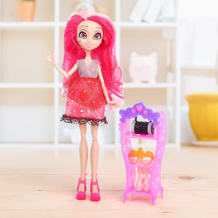 Кукла модная шарнирная "Бэлла" в платье, МИКС