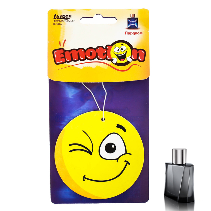 Ароматизатор бумажный в авто "Парфюм", Смайл в кепке