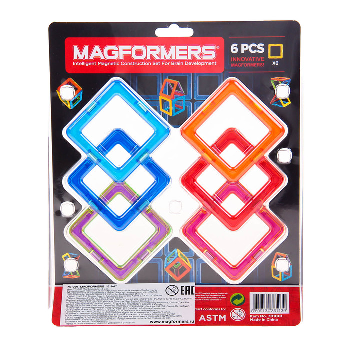 Магнитный конструктор Magformers, 6 деталей