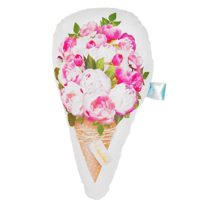 Подушка декоративная "Этель" Букет 40х24 см, п/э, напол-ль 250гр/м2