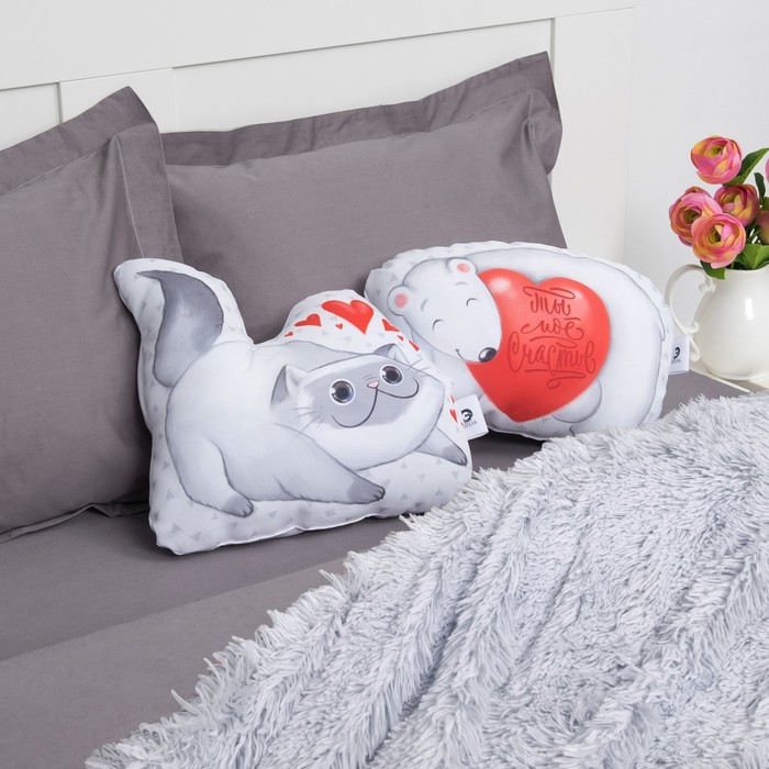 Подушка декоративная "Этель" Я люблю тебя 40х28 см, п/э, напол-ль 250гр/м2