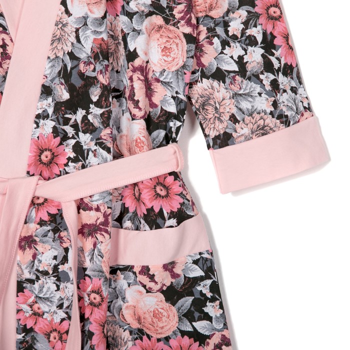 Комплект женский (халат, сорочка) М7 цвет розовый, р-р 50