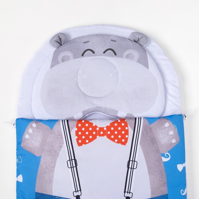 Конверт-спальник Крошка Я "Бегемот" р-р 18-22 (рост 50-62см, 0-3 мес.)