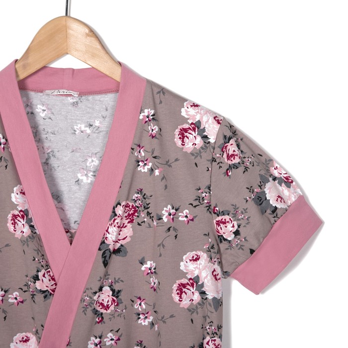 Комплект женский (халат, сорочка) М116 цвет розовый , р-р 44