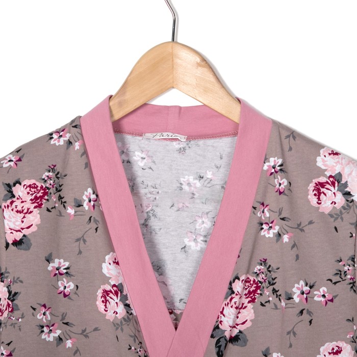 Комплект женский (халат, сорочка) М116 цвет розовый , р-р 46