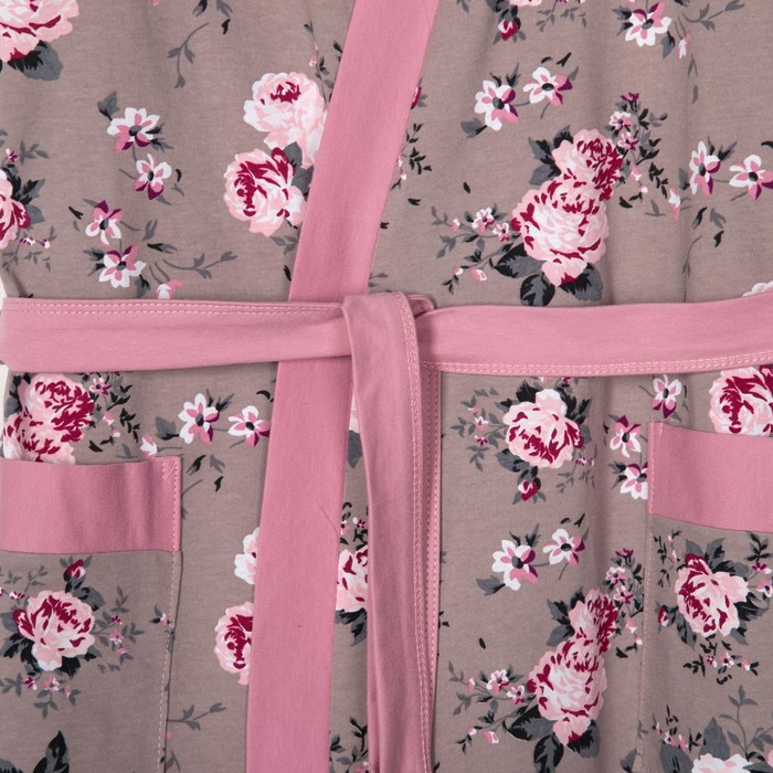 Комплект женский (халат, сорочка) М116 цвет розовый , р-р 46