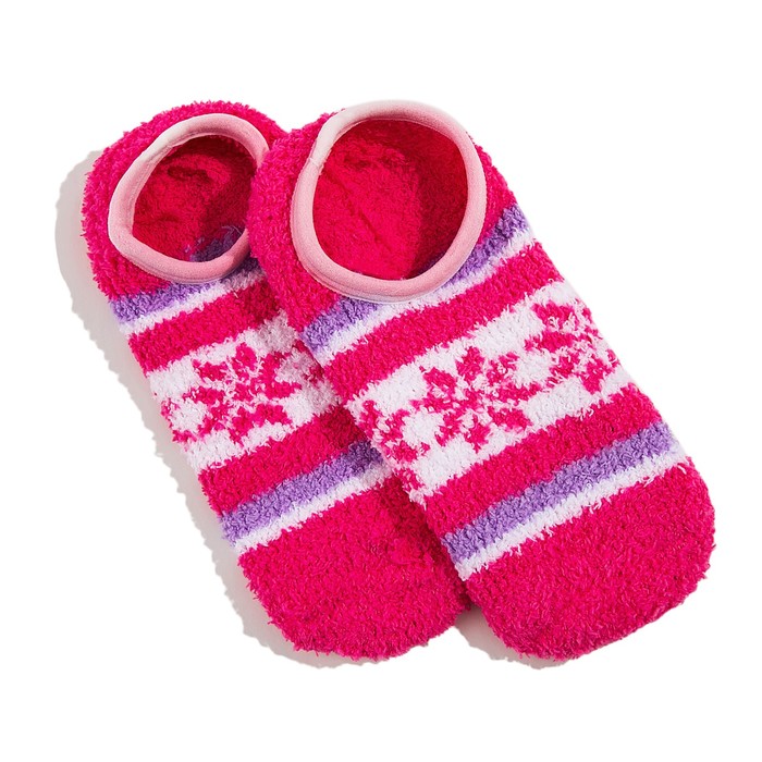 Носки женские укороч. махровые-травка "Снежинки" Нжмту2151 цвет МИКС, р-р 36-39