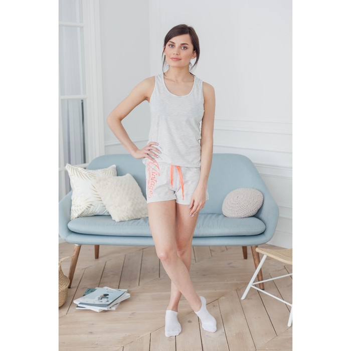 Комплект женский (майка, шорты) М90 цвет МИКС, р-р 46