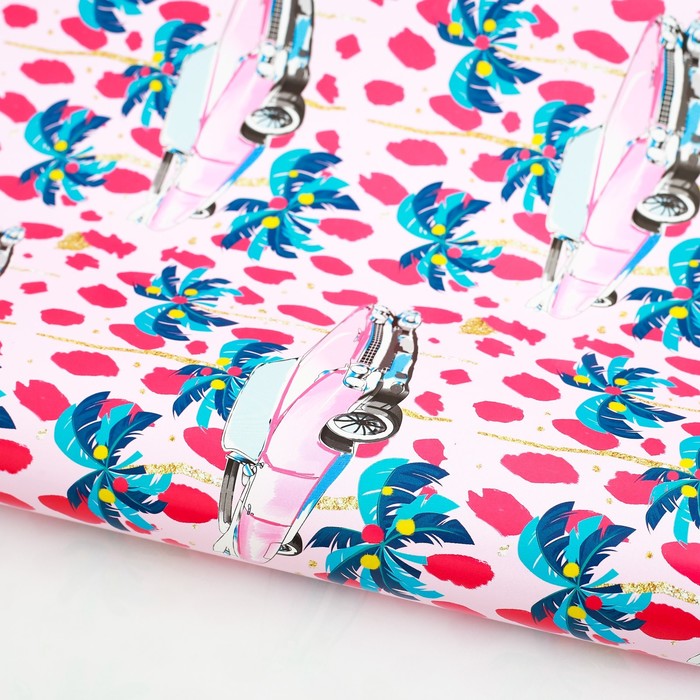 Бумага упаковочная глянцевая "Маями", 100х70 см