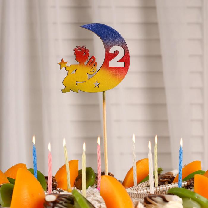 Топпер "Ангел" цифра 2, на подвесе