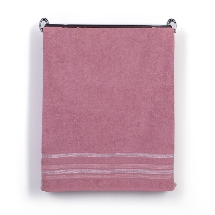 Полотенце DO&amp;CO махр. жаккард 50*90 см CASABELLA брусничный хлопок 100%,440г/м