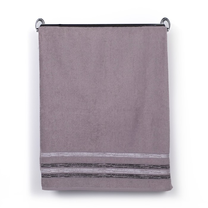 Полотенце DO&amp;CO махр. жаккард 50*90 см CASABELLA светло-серый хлопок 100%,440г/м