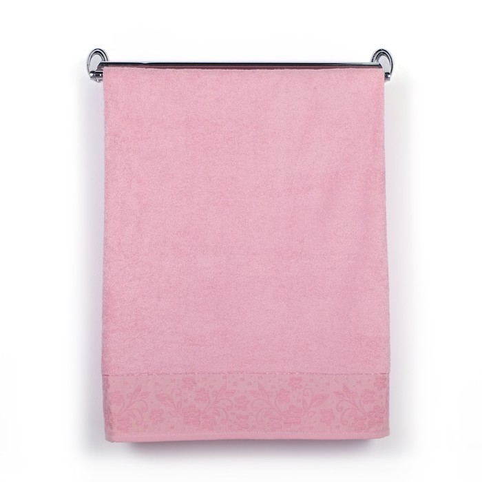 Полотенце DO&amp;CO махр. жаккард 50*90 см SARDUNYA розовый хлопок 100%,440г/м