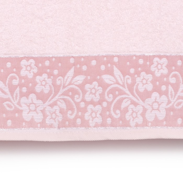 Полотенце DO&CO махр. жаккард 70*140 SARDUNYA светло-розовый хлопок 100%,440г/м