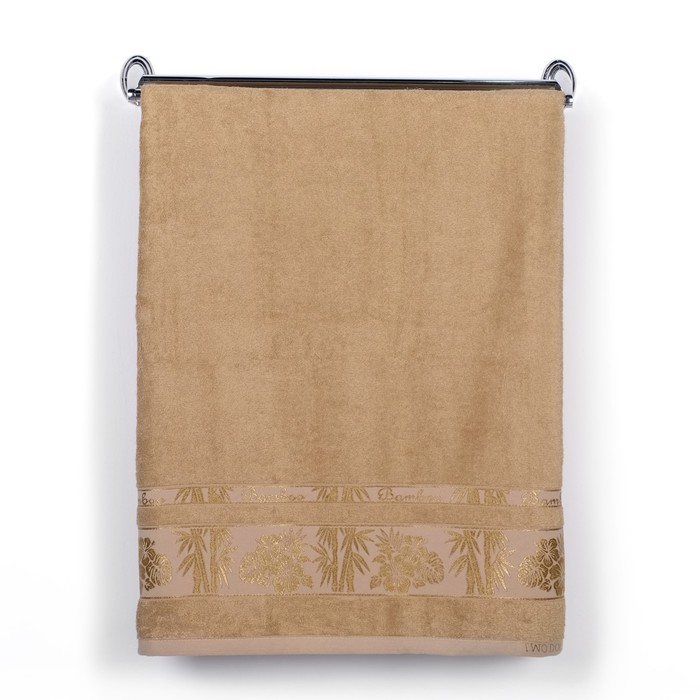 Полотенце TWO DOLPHINS ,50x90 см (E589) GOLD бежевый , бамбук, 400г/м