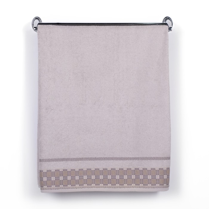 Полотенце DO&amp;CO махр. жаккард 50*90 см TILSIM светло-серый хлопок 100%,440г/м