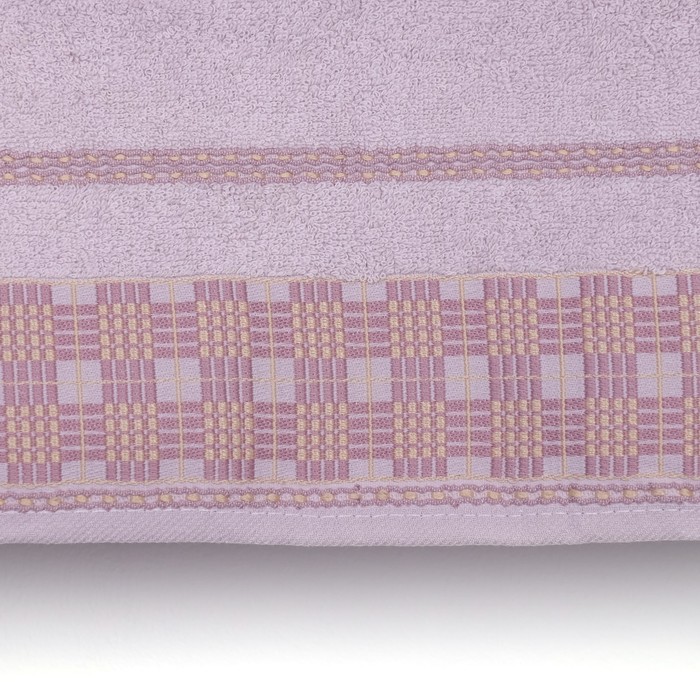 Полотенце DO&CO махр. жаккард 70*140 TILSIM светло-лиловый хлопок 100%,440г/м