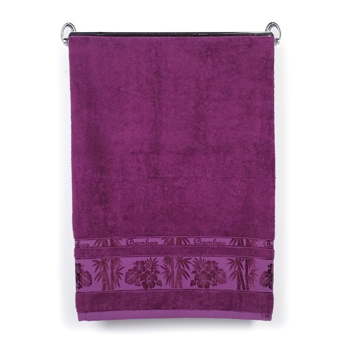 Полотенце TWO DOLPHINS ,50x90 см (E589) GOLD фиолетовый , бамбук, 400г/м