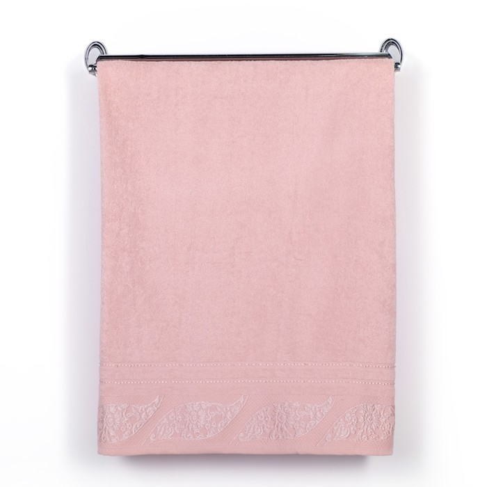 Полотенце DO&amp;CO махр. жаккард 50*90 см FERZAN персиковый хлопок 100%,440г/м