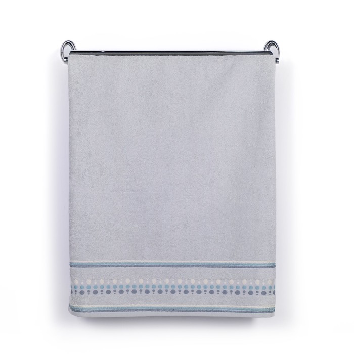 Полотенце DO&amp;CO махр. жаккард 70*140 PUANLI зелёный хлопок 100%,440г/м