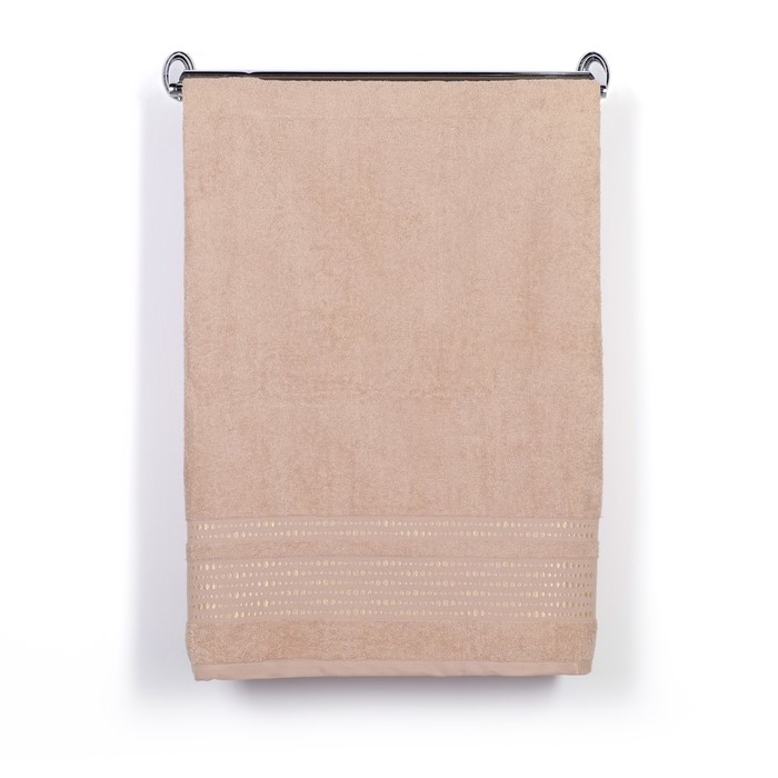 Полотенце TWO DOLPHINS махр. жаккард 50х90 см NILE бежевый хлопок 100%,440г/м