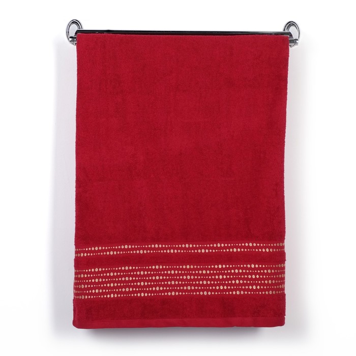 Полотенце TWO DOLPHINS махр. жаккард 50х90 см NILE бордовый хлопок 100%,440г/м