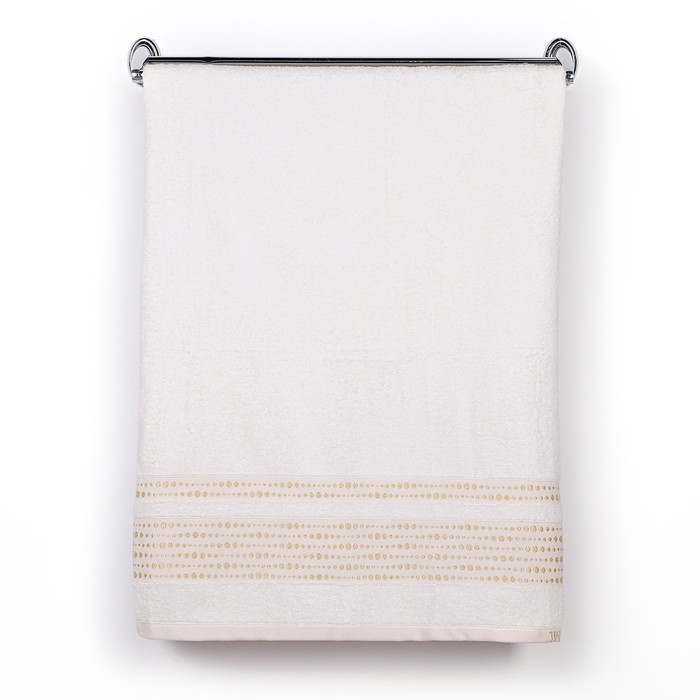 Полотенце TWO DOLPHINS махр. жаккард 50х90 см NILE кремовый  хлопок 100%,440г/м