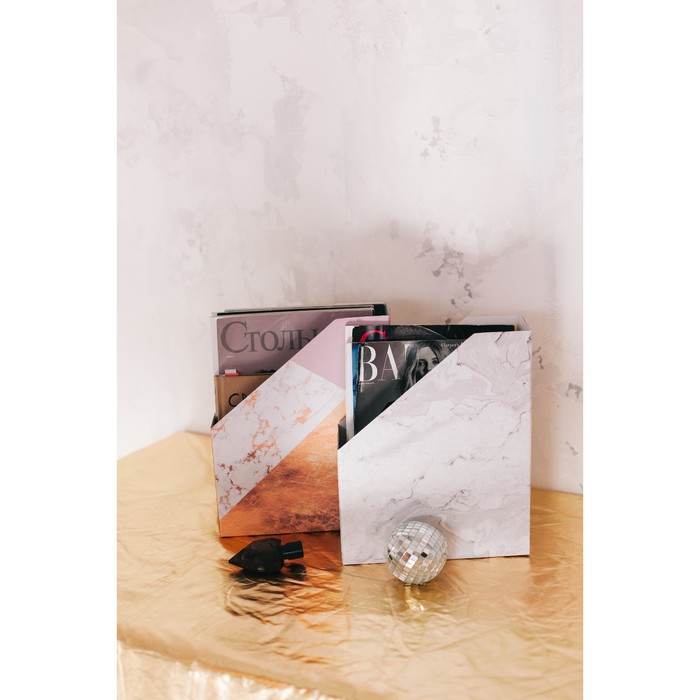 Органайзер для папок «Мраморный», 24,6 х 30,1 х 9,6 см