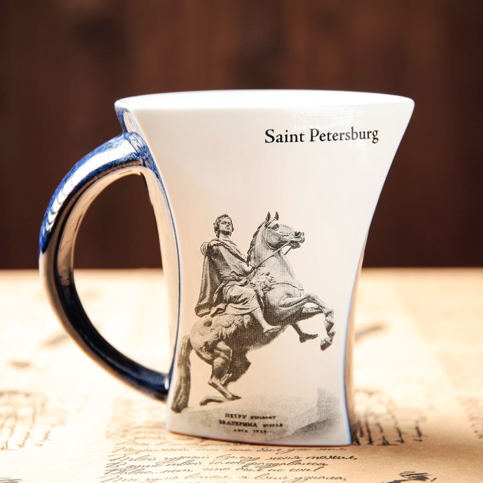 Кружка "Санкт-Петербург" синяя №001-23