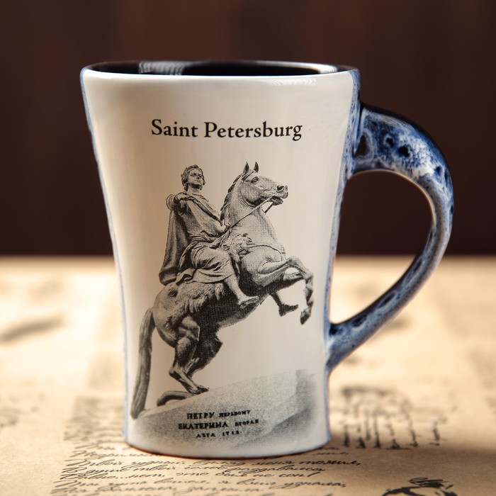 Кружка "Санкт-Петербург" синяя №011-23