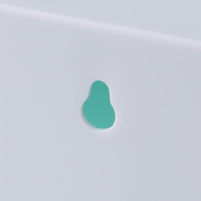 Хлебница Mulin, цвет снежно-белый, мята полупрозрачный