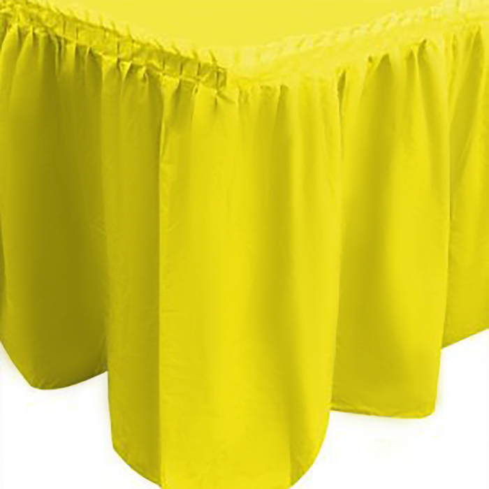 Юбка для стола "Делюкс", желтая, 75х400 см