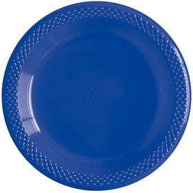 Тарелки пластиковые 15 см "Делюкс" Синий (набор 10 шт)