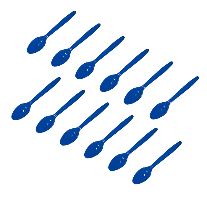 Ложки пластиковые "Делюкс", цвет: синий, набор12 шт