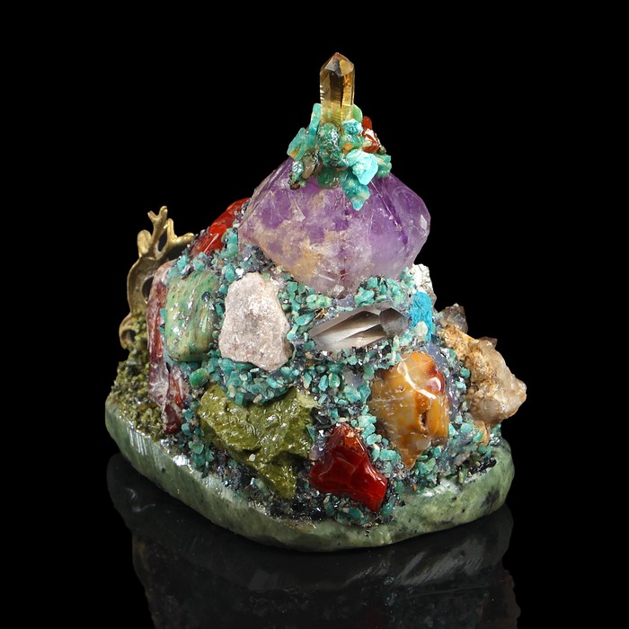 Сувенир "Каменная горка. Оленёнок", аметист