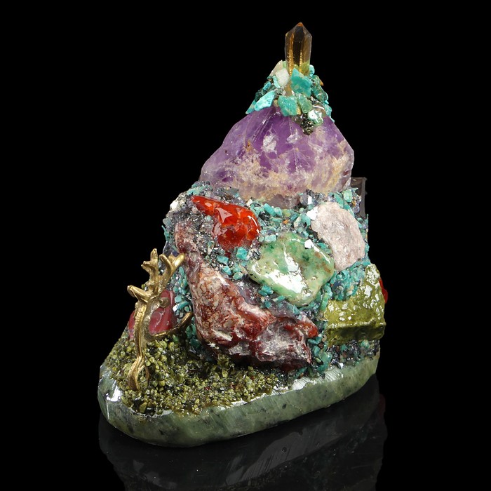 Сувенир "Каменная горка. Оленёнок", аметист