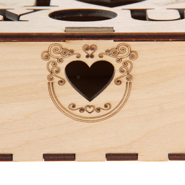 Шкатулка дерево I LOVE YOU 21х15х6 см