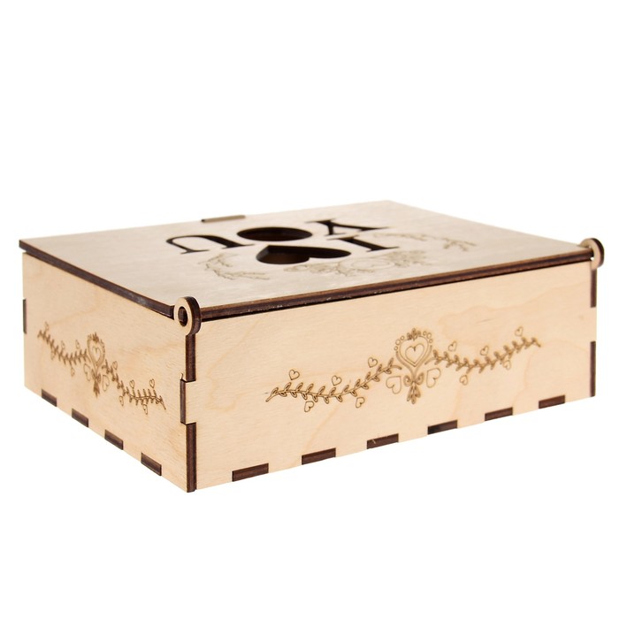 Шкатулка дерево I LOVE YOU 21х15х6 см